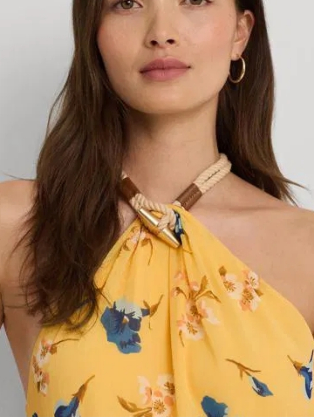 LAUREN RALPH LAUREN
Floral Crinkle Georgette Halter Top Size XL New Without Tags - Picture 4 of 14